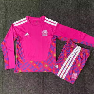 2026 Men's Mexico Pink Jersey Long sleeve Set