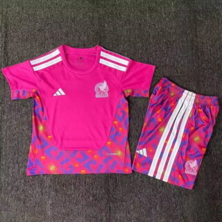 2026 Youth Mexico Pink Jersey Short sleeve Set