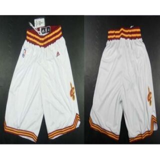 Cleveland Cavaliers White NBA Shorts