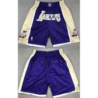 Los Angeles Lakers Purple Gold Shorts (Run Small)