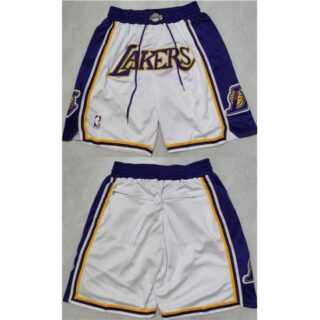 Los Angeles Lakers Purple White Shorts (Run Small)