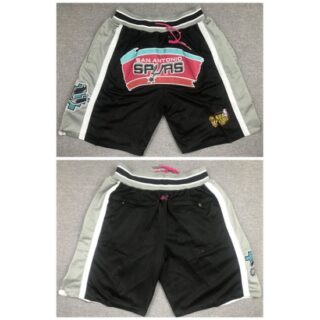 Men San Antonio Spurs Black Shorts (Run Small)