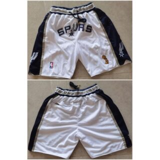 Men' San Antonio Spurs White NBA Shorts