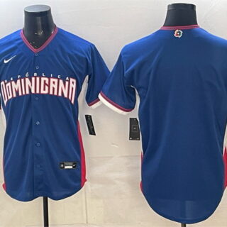 Men's Dominican Republic Baseball Blank Royal 2026 World Baseball Classic Stadium Stitched Jersey