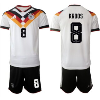 Men's Germany #8 Kroos White 2025 2026 Home Soccer Jersey Suit