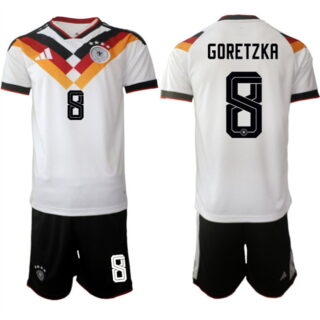 Men's Germany #8 Leon Goretzka White 2025 2026 Home Soccer Jersey Suit