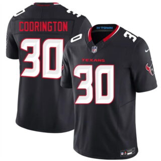 Men's Houston Texans #30 Brandon Codrington Navy 2026 F.U.S.E. Vapor Limited Stitched Football Jersey