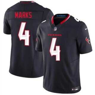 Men's Houston Texans #4 Woody Marks Navy 2nd Alternate 2026 F.U.S.E. Vapor Limited Stitched Football Jersey