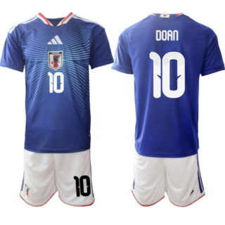 Men's Japan #10 Ritsu Doan Blue 2026 World Cup Home Soccer Jersey Suit