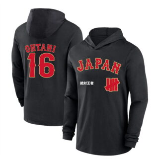 Men's Japan Baseball #16 Shohei Ohtani Black 2026 World Baseball Classic Club Hoodie