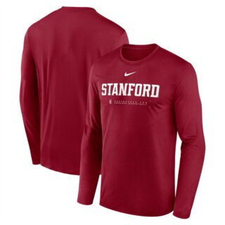 Men's Stanford Cardinal Red 2025 Courtside Basketball Shootaround Legend Dri FIT Long Sleeve T-Shirt