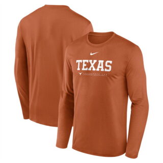Men's Texas Longhorns Orange 2025 Courtside Basketball Shootaround Legend Dri FIT Long Sleeve T-Shirt