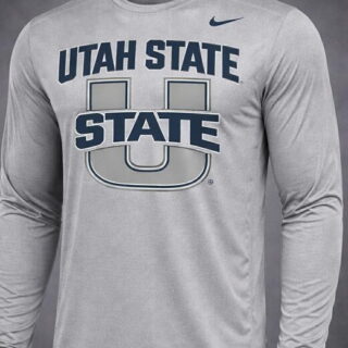Men's Utah State University Aggies Gray Long Sleeve T-Shirt