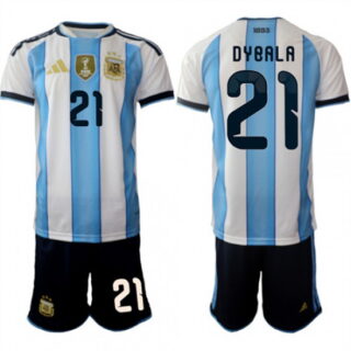 Men's Argentina #21 DYBALA National Team FIFA x World Cup 2026 Home White On Field Jersey