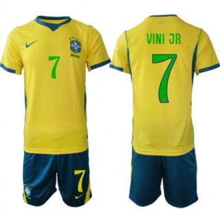 Men's Brazil #7 VINI JR National Team FIFA x World Cup 2026 Home On Field Jersey