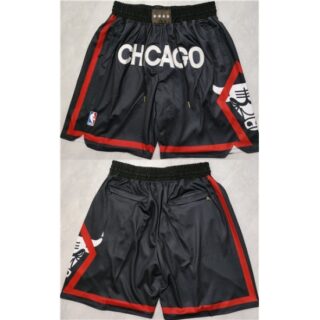 Men's Chicago Bulls Black City Edition Shorts (Run Small)