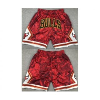 Mens Chicago Bulls Red Shorts (Run Small)