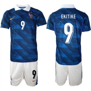 Men's France #9 EKITIKE National Team FIFA x World Cup 2026 Home On Field Jersey