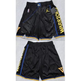 Men's Golden State Warriors Black Shorts(Run Small)