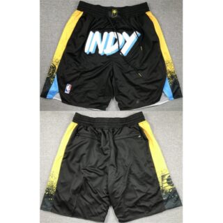 Men's Indiana Pacers Black City Edition Shorts (Run Small)