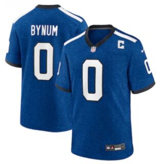 Men's Indianapolis Colts #0 Camryn Bynum Limited Blue Heather Royal Alternate 2 Indiana Nights Jersey