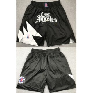 Mens Los Angeles Clippers Black Shorts (Run Small)