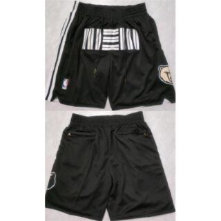 Men's Memphis Grizzlies Black City Edition Shorts (Run Small)