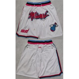 Men's Miami Heat 2022-23 White Shorts (Run Small)