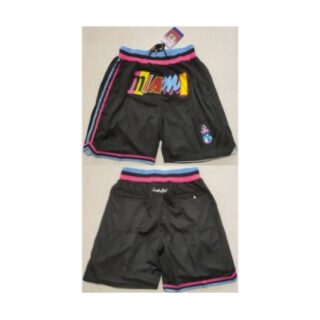 Mens Miami Heat Black Shorts (Run Small)