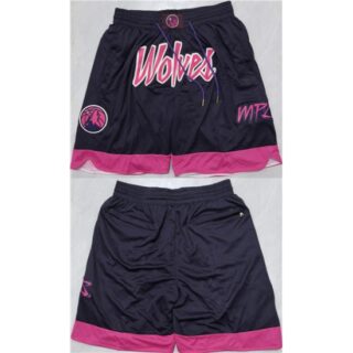 Men's Minnesota Timberwolves Black 2025 Shorts (Run Small)