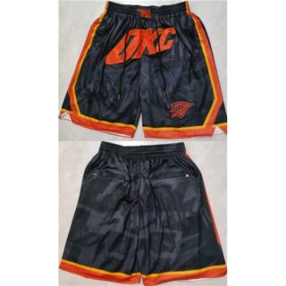 Men's Oklahoma City Thunder Black City Edition Shorts (Run Small)