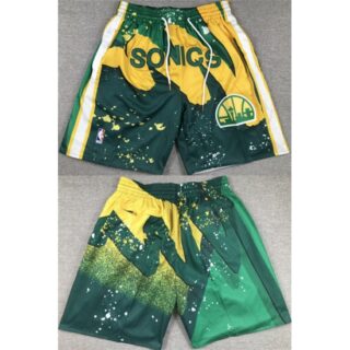 Men's Oklahoma City Thunder Green SuperSonics Shorts (Run Smaller)