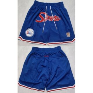 Men's Philadelphia 76ers Blue Shorts (Run Small)