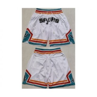 Men's San Antonio Spurs White Shorts (Run Smaller)