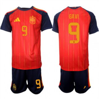 Men's Spain #9 GAVI National Team FIFA x World Cup 2026 Home Red On Field Jerseys