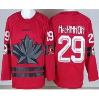 Youth Canada #29 Nathan MacKinnon Red 2026 Olympics Authentic Jersey