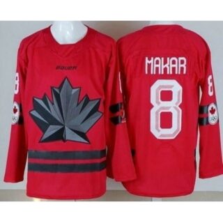 Youth Canada #8 Cale Makar Red 2026 Olympics Authentic Jersey