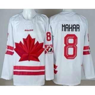 Youth Canada #8 Cale Makar White 2026 Olympics Authentic Jersey