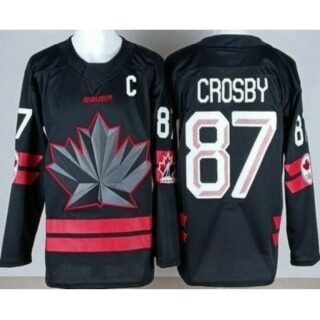Youth Canada #87 Sidney Crosby Black 2026 Olympics Authentic Jersey